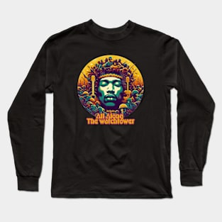 tshirt mug, sticker, print, Jimi hendrix All along the watchtower Long Sleeve T-Shirt